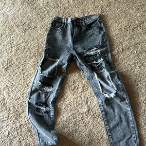 Distressed Bootcut Jeans